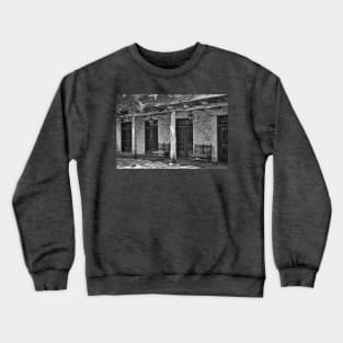 Black And White Alamo Adobe Crewneck Sweatshirt